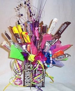 Bouquet created with candy